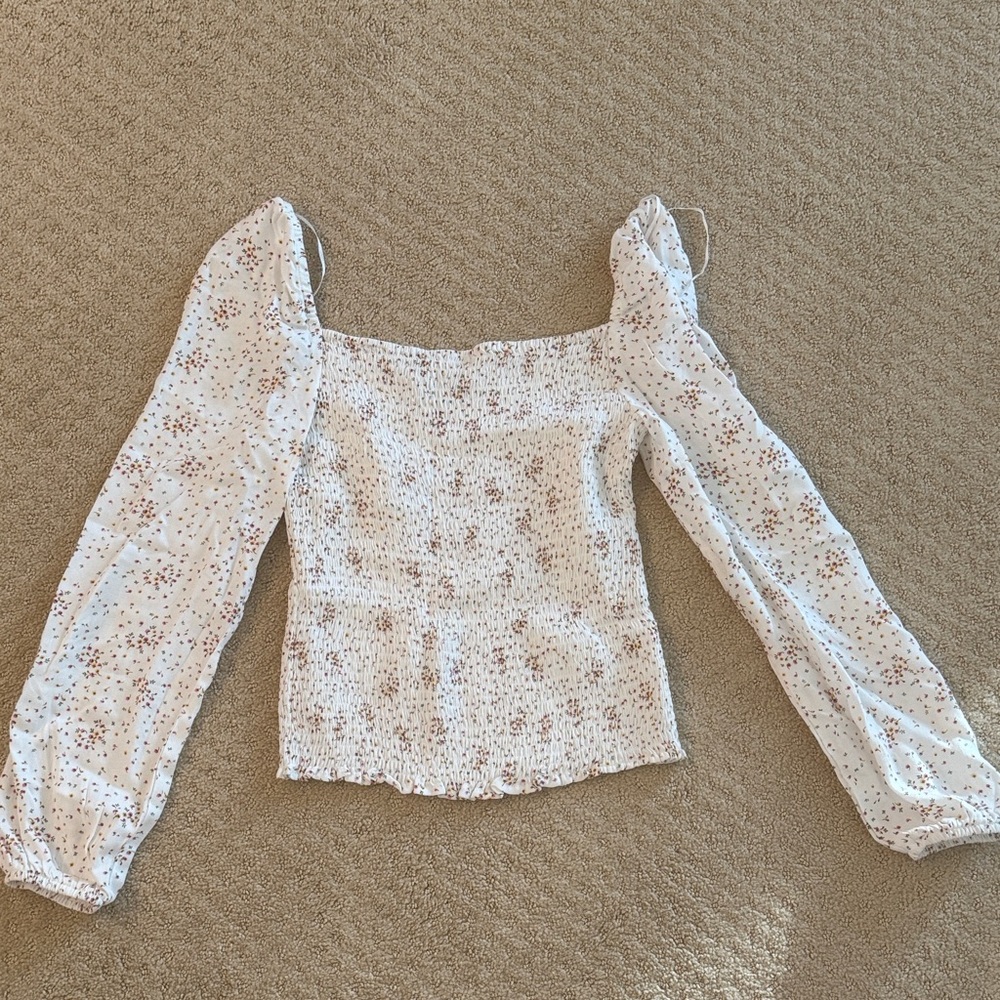 Cupcakes & Cashmere White Floral Blouse
